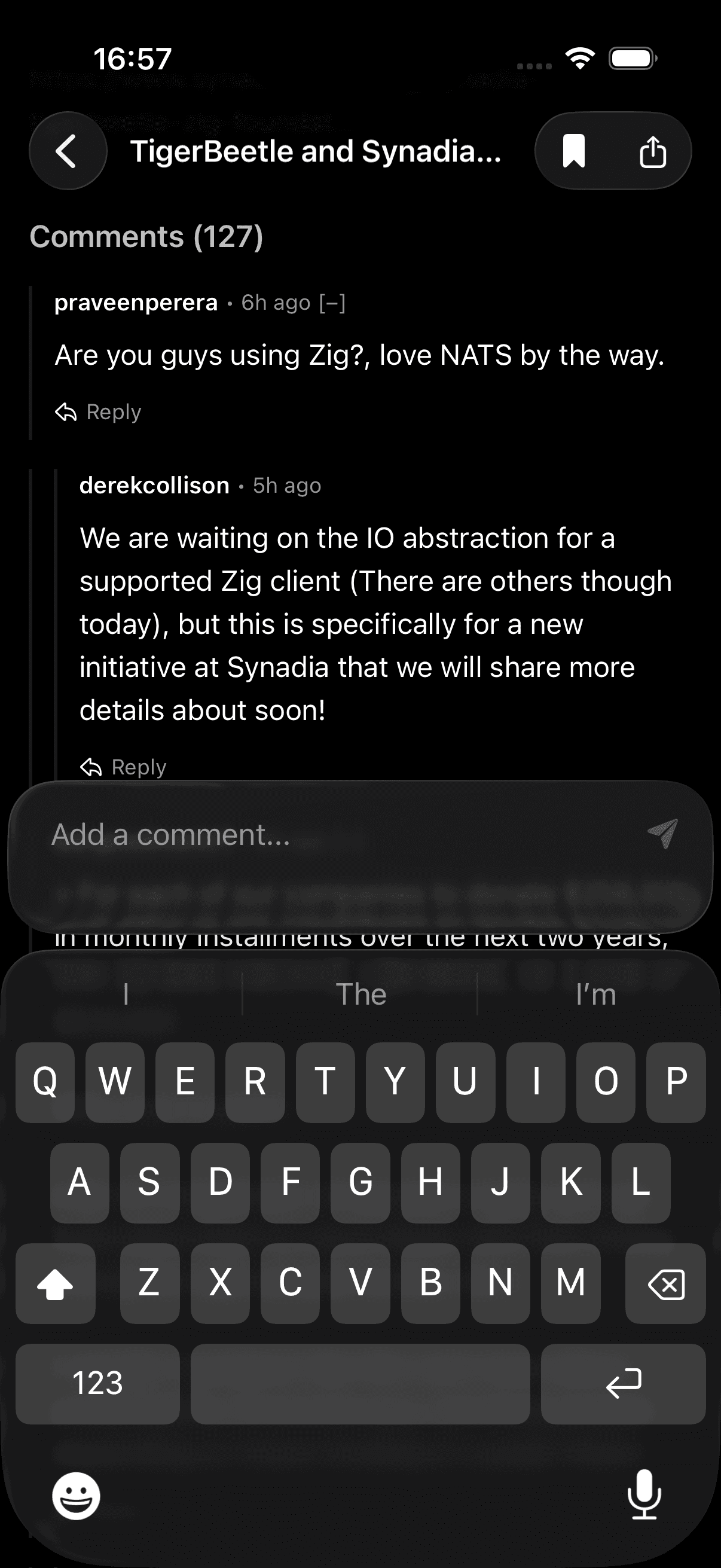 Comment threads